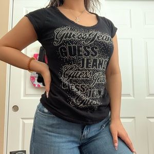 GUESS bedazzled fitted t-shirt